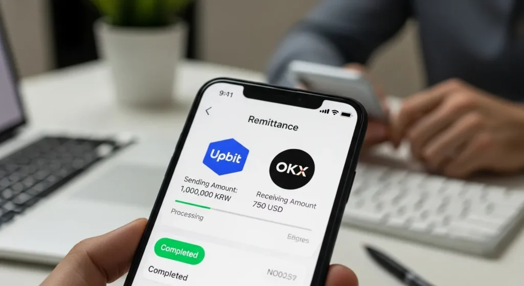 업비트 okx 송금