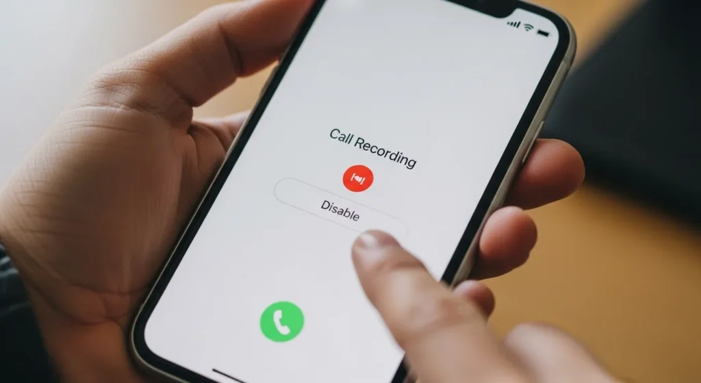 아이폰 통화녹음 알림 안가게