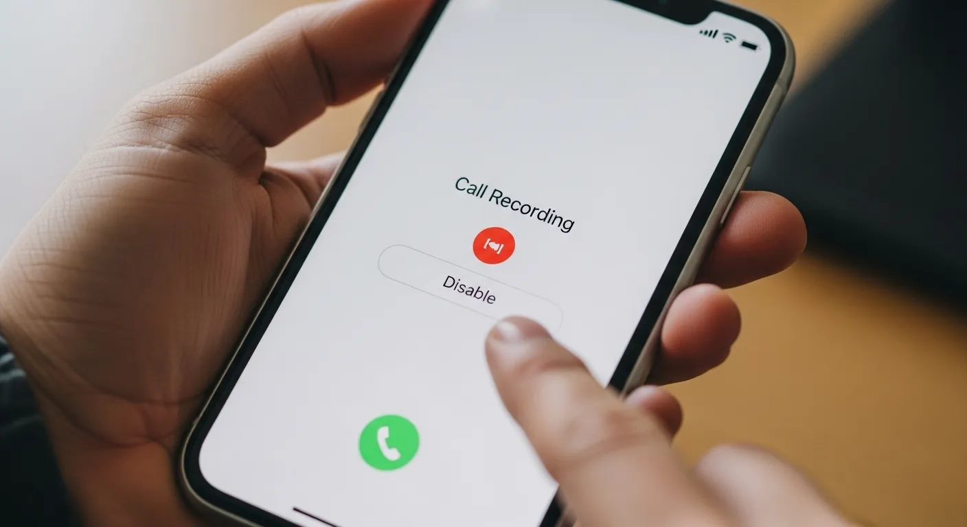 아이폰 통화녹음 알림 안가게